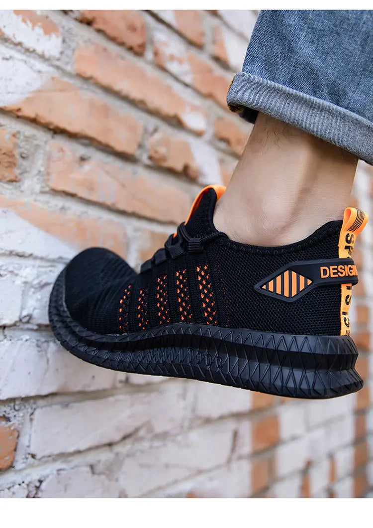 Safety Shoes New Steel-Toed Safety Shoes For Men And Women In Summer  Breathable Lightweight Smash-Proof And Puncture-Proof