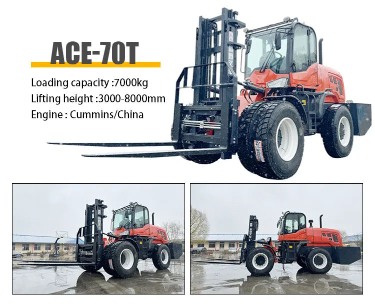 New design 4x4 forklift 3.5 ton free shipping all terrain forklift 5 ton warehouse 3 ton forklift sales with customized