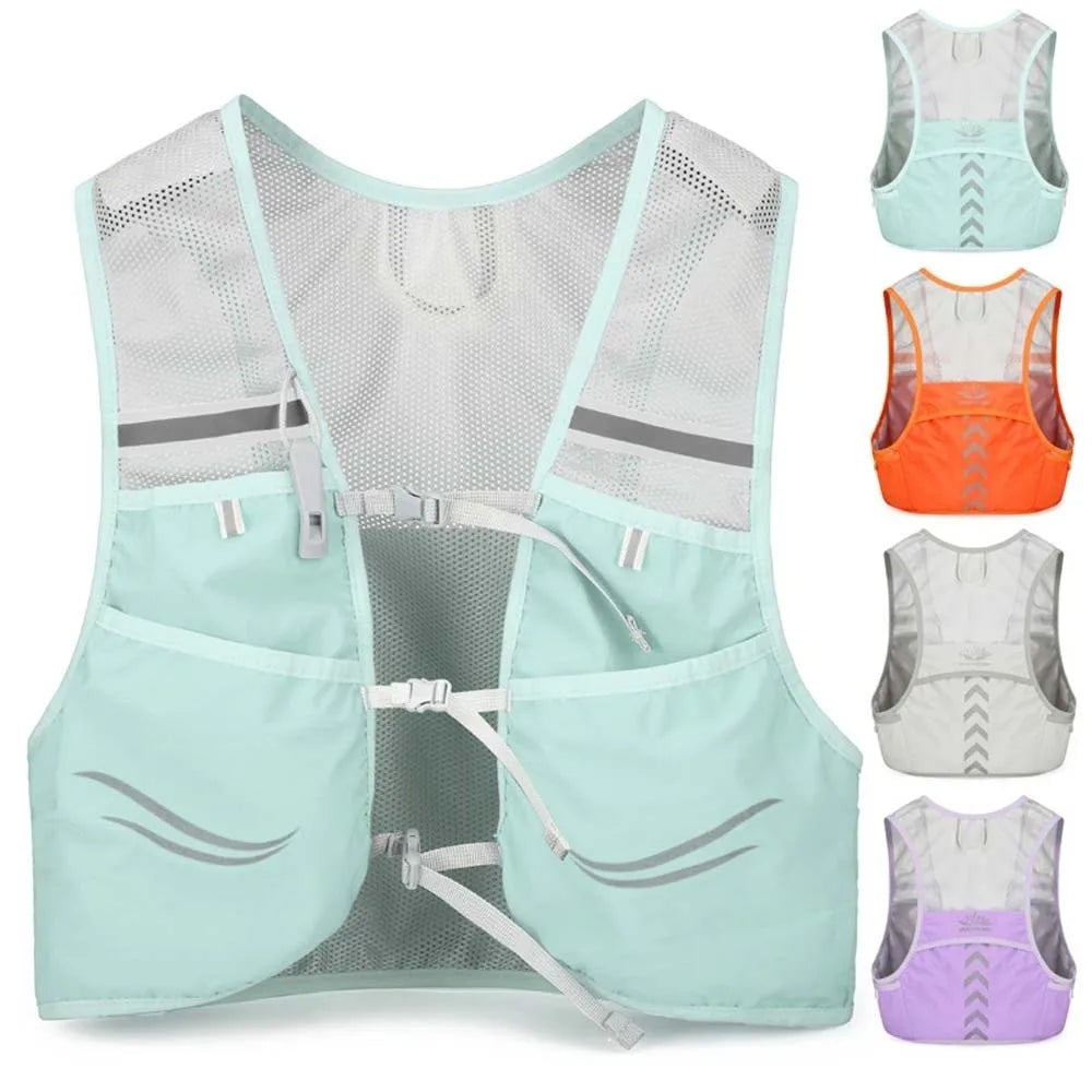 High Visibility Reflective Vest Bag Lightweight Security Night Running Bag Breathable Fluorescent Color Safety Reflective Vest