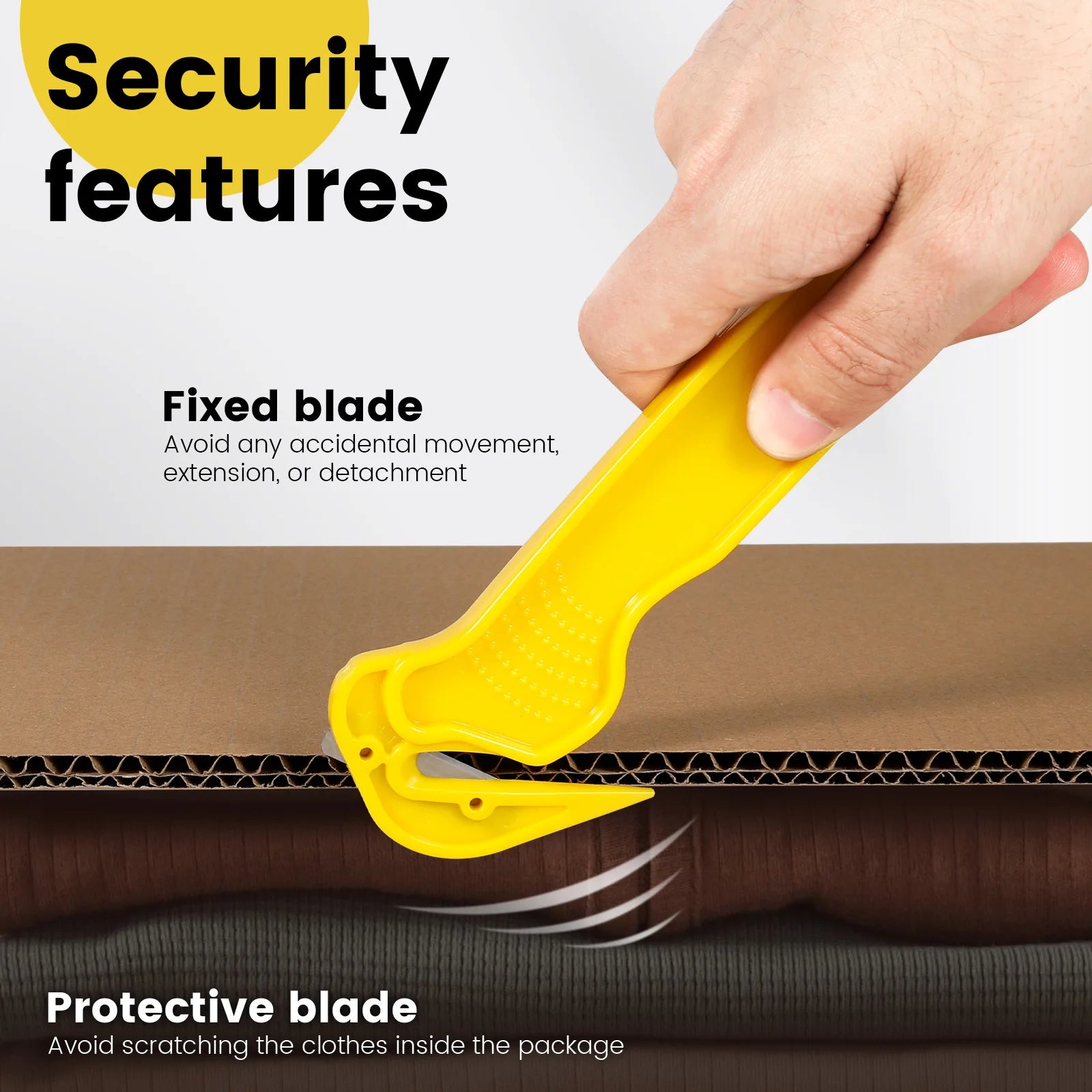 20/10 Pcs Film Safety Cutter Efficient Safety Box Cutters Multi-functional Package Opener Tools Tape Splitter for Shrink Wrap