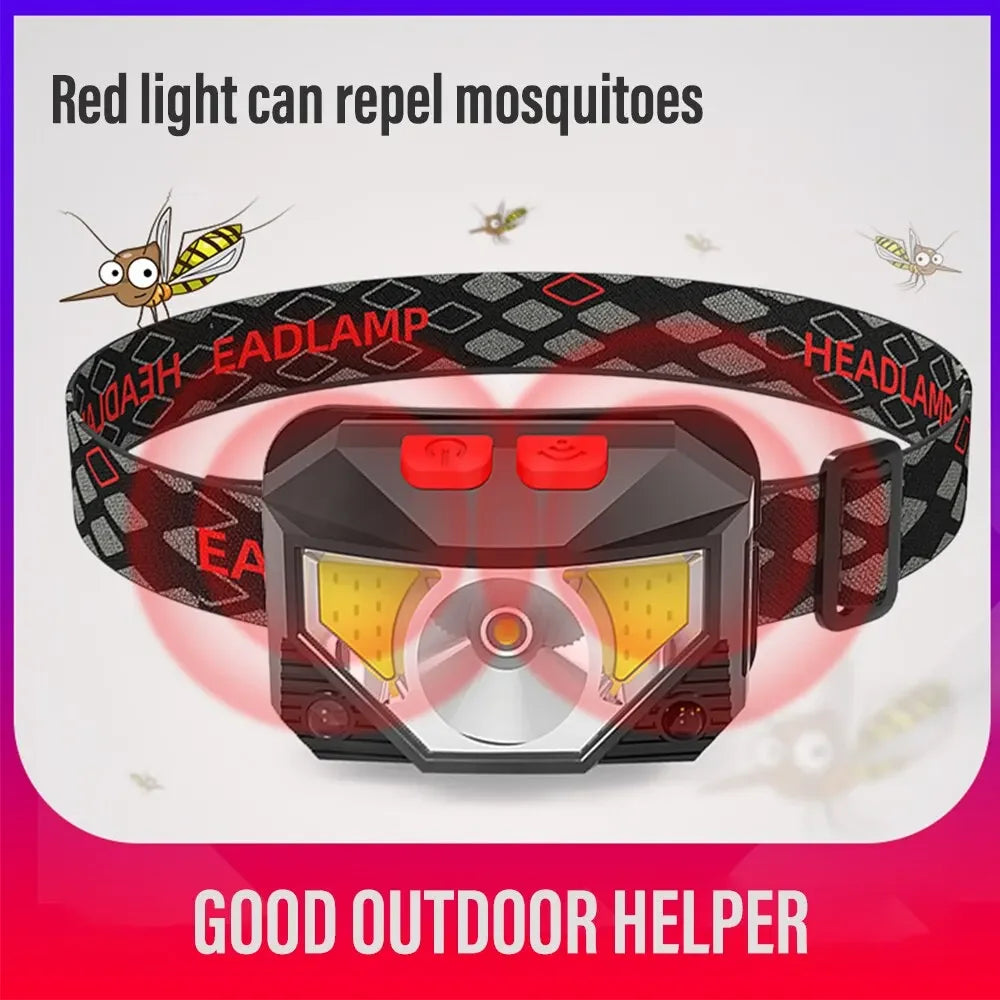 Powerful 5 LED Headlamp USB Rechargeable Headlamp Fishing Head Flashlight Waterproof Hunting Camping Outdoor Run Hiking Light