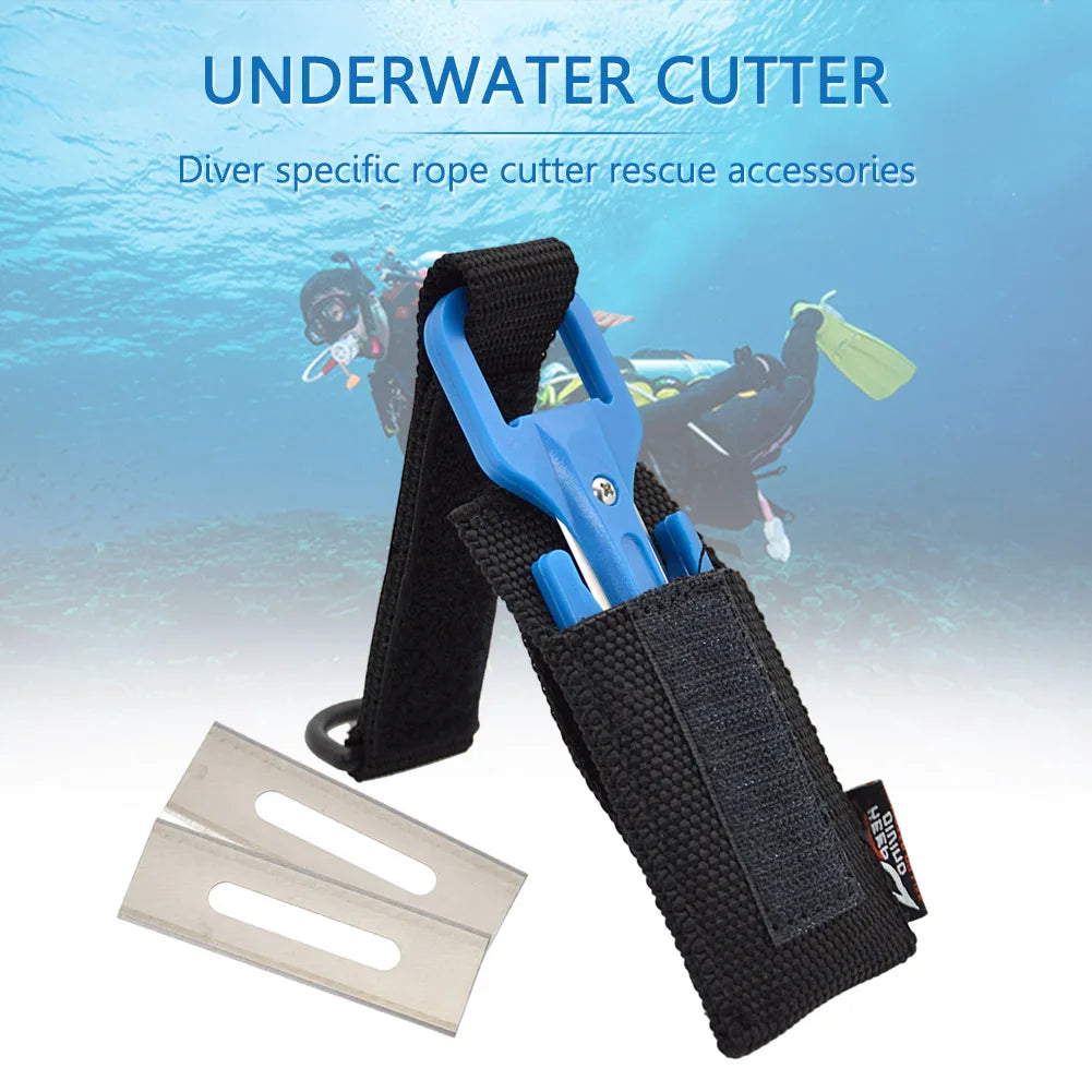 1 PCS Scuba Diving Cutting Special Knife Line Cutter Underwater Knife Secant Equipment Safety Emergency Easy Carry Accessory