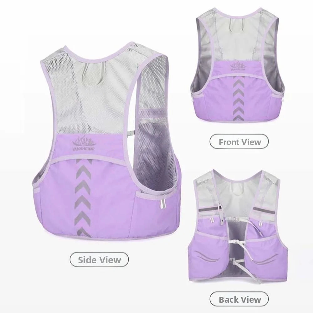 High Visibility Reflective Vest Bag Lightweight Security Night Running Bag Breathable Fluorescent Color Safety Reflective Vest