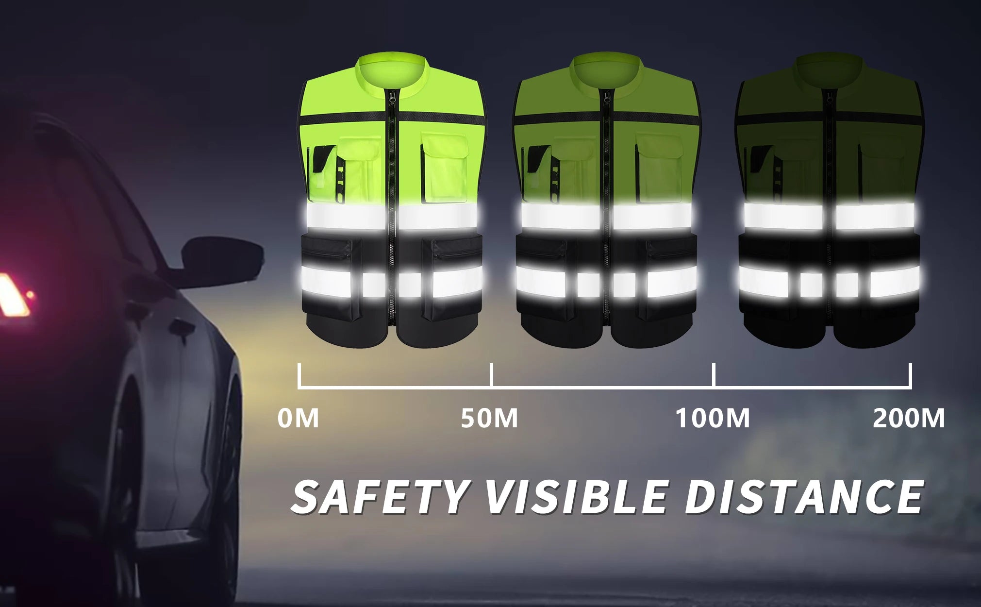 Custom Logo Safety Vest Hi Vis Vest Multi Pocket Construction Workwera ANSI Class 2 Standard Safety Volunteer Uniform