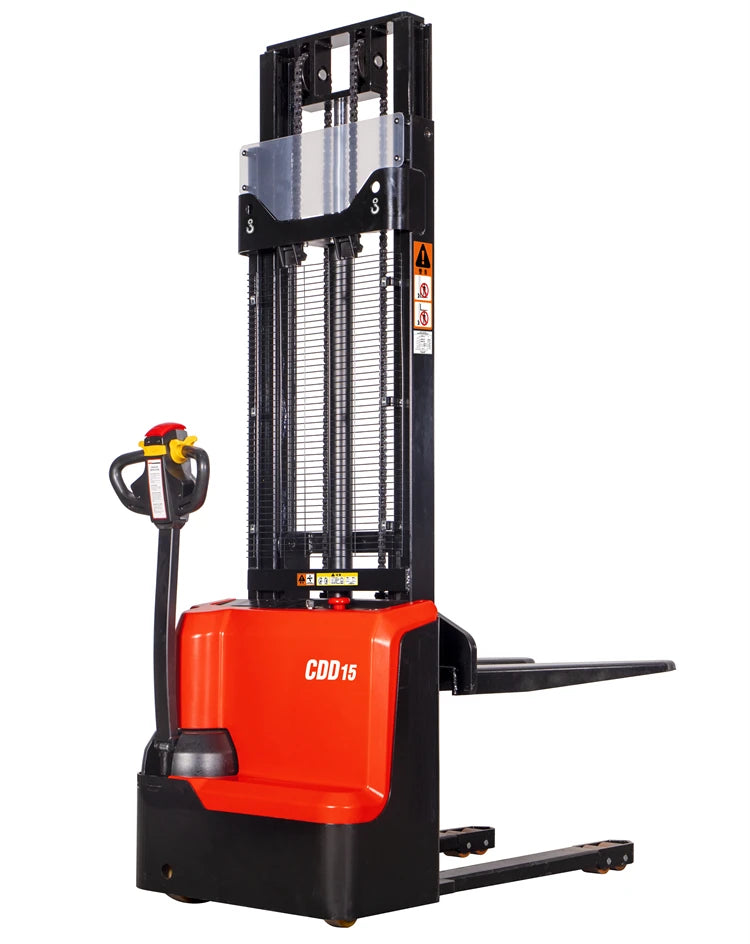 Electric Self-propelled Forklift with a Load Capacity of 1.5 Tons and a Lifting Height of 3 Meters  Electric Stacker Forklift