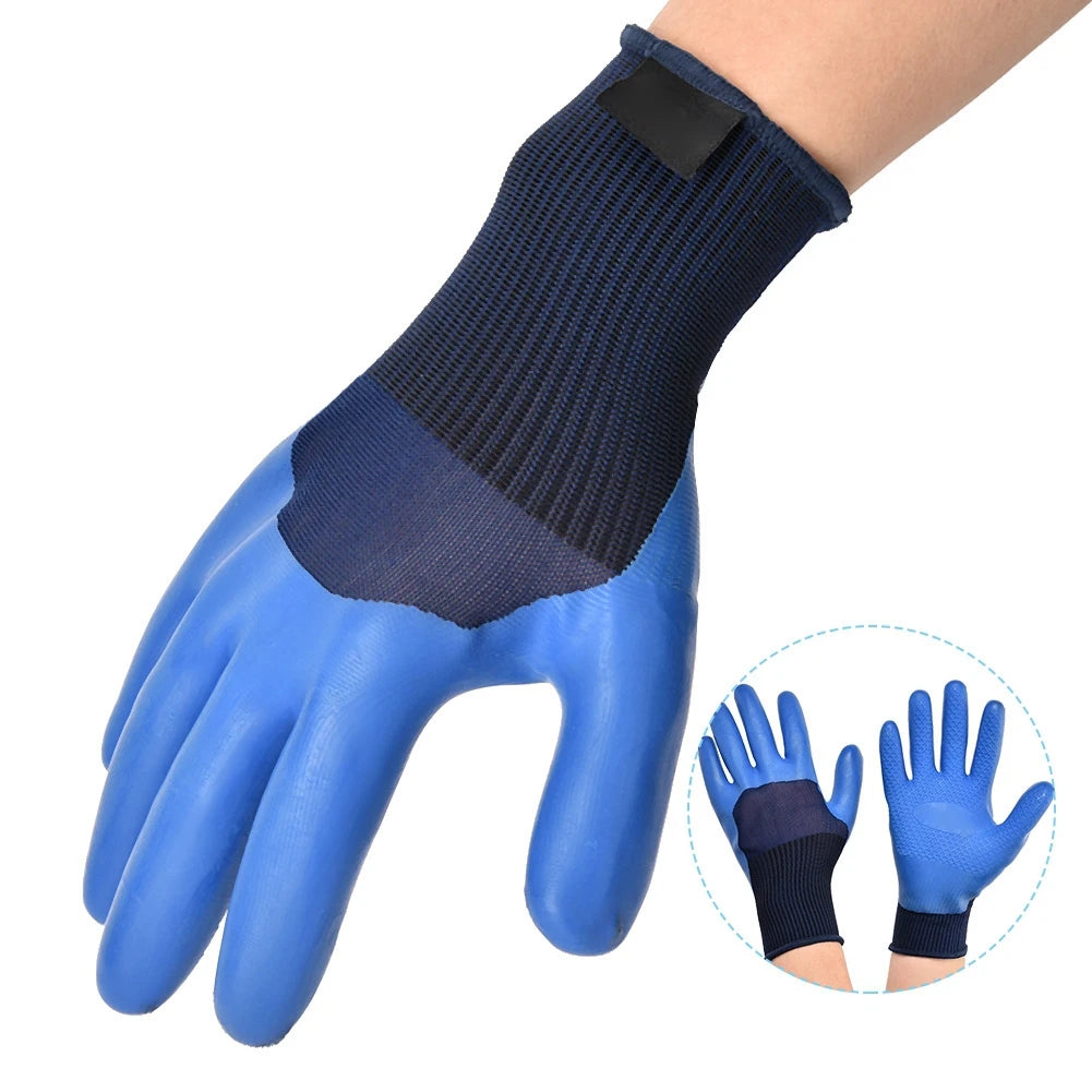 Labor  Gloves Anti slip Latex Labor  Work Gloves Wear Resistance Waterproof Safety Gloves Latex Work Waterproof Safety Gloves