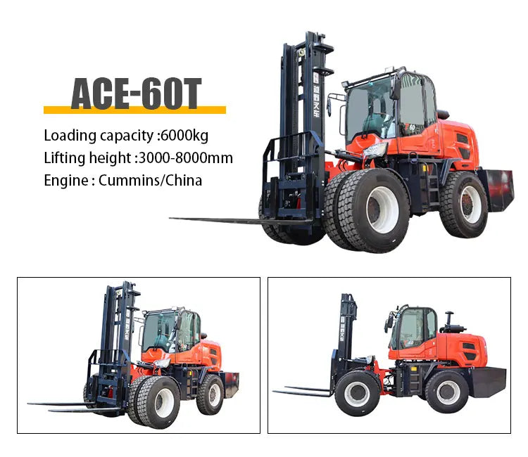 New design 4x4 forklift 3.5 ton free shipping all terrain forklift 5 ton warehouse 3 ton forklift sales with customized