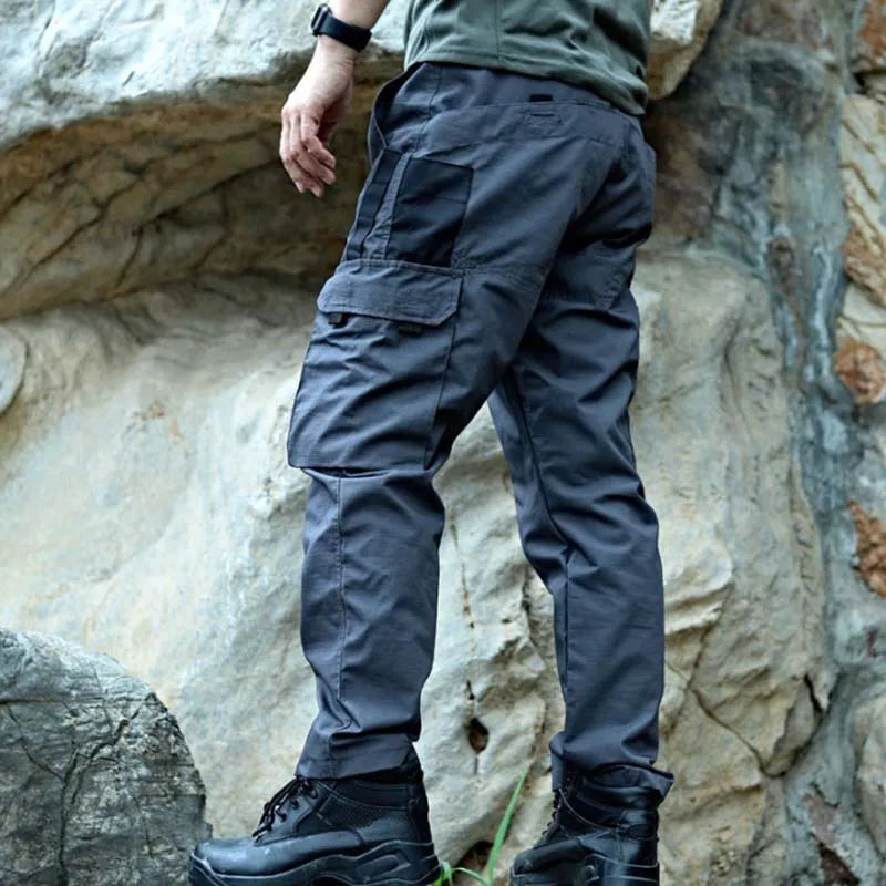 Men's Tactical Workwear Casual Pant Men Waterproof Cargo Pants Multi-pocket Wear-Resistant Outdoor Hiking Training Trousers