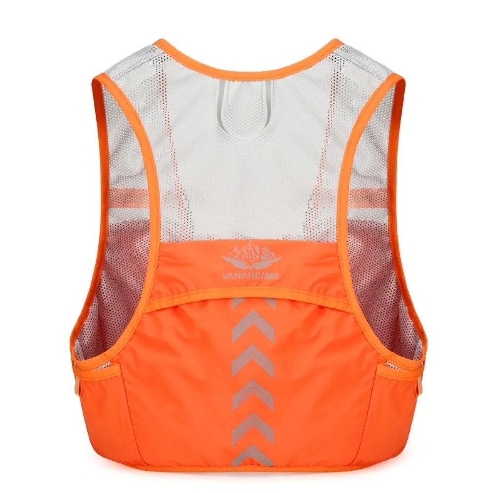 High Visibility Reflective Vest Bag Lightweight Security Night Running Bag Breathable Fluorescent Color Safety Reflective Vest