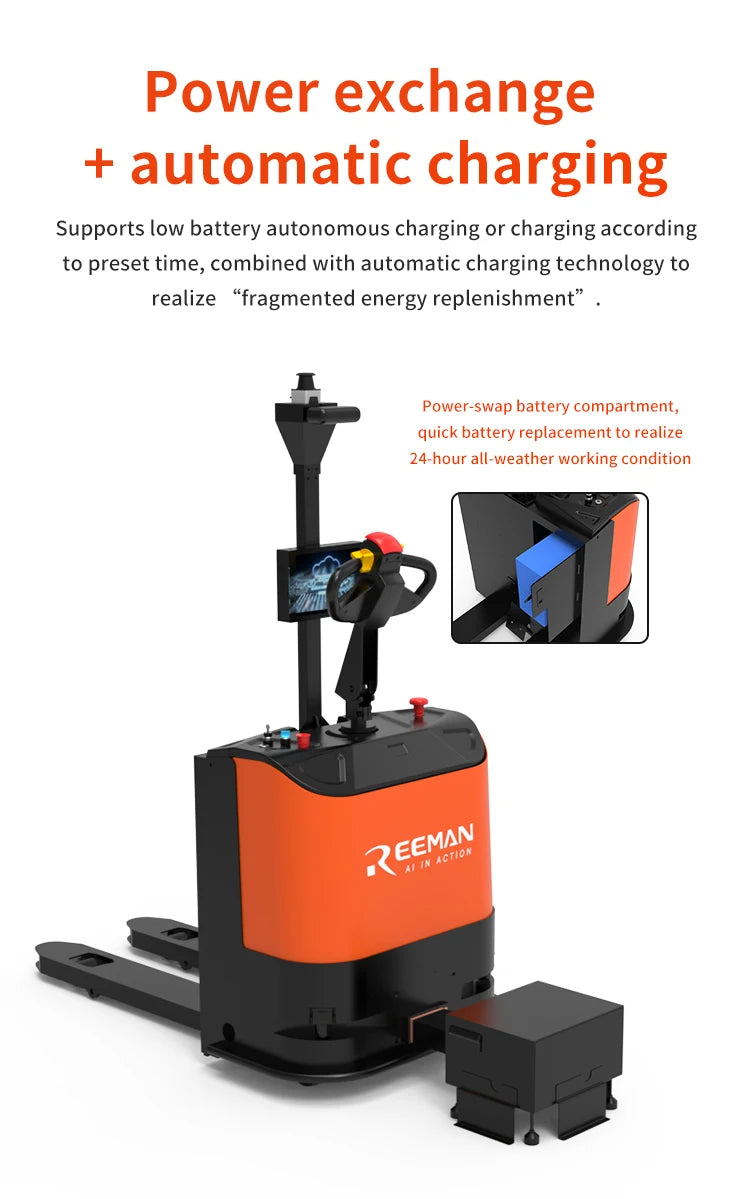 Smart Forklift Autonomous Unmanned Forklift 1.5t Electric Pallet Stacker Forklift Robot Warehouse Stacking Truck