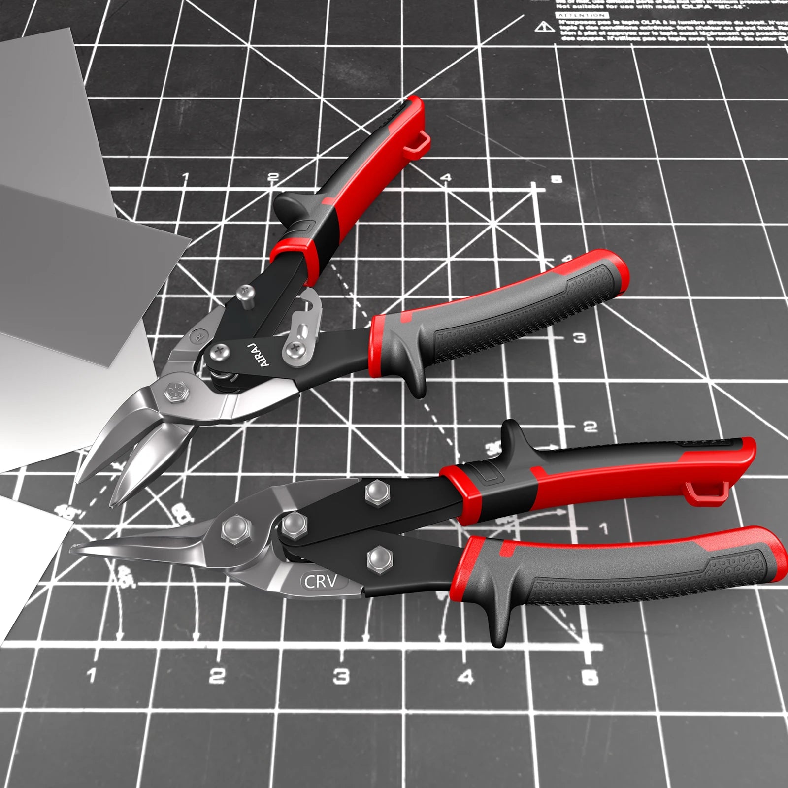AIRAJ  Aviation Scissor Tin Snips Metal Sheet Cutting Snip Cutter Multi-directional Scissors Industrial Professional Hand Tool