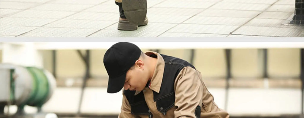Cotton Working Pants Men Workwear Multi Pockets Cargo Pants Work Trousers Men with Knee Pads Workers Electrician Pants