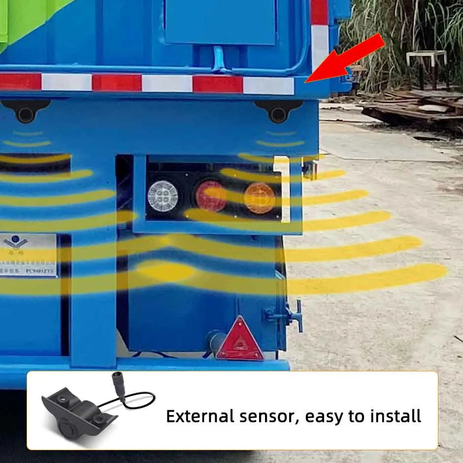 24V Parking Sensor 4 Kit Truck Parktronic Reversing Backup Radar Display For Van Rv Lorry Trailer Detector Voice Beep Alarm Bus