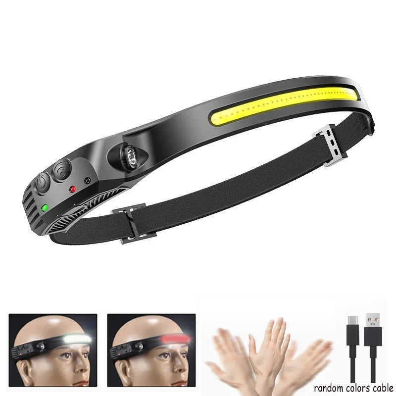 Powerful 5 LED Headlamp USB Rechargeable Headlamp Fishing Head Flashlight Waterproof Hunting Camping Outdoor Run Hiking Light