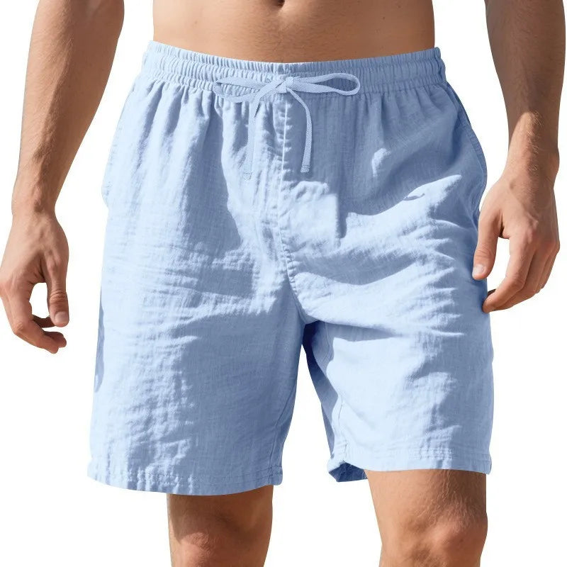 Summer Fashion Loose White Cargo Shorts Men's Handsome Streetwear Beachwear Solid Color with Pockets Shorts Workout Pants 2024