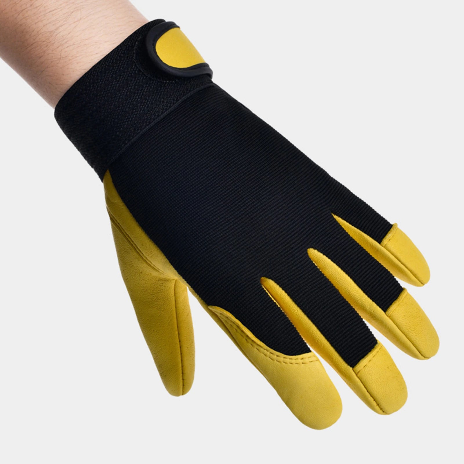 1 Pair Safety Work Gloves Builder Gloves Gardening Gloves Light-Duty Mechanic Gloves Imitation Sheepskin for M/L/XL/XXL