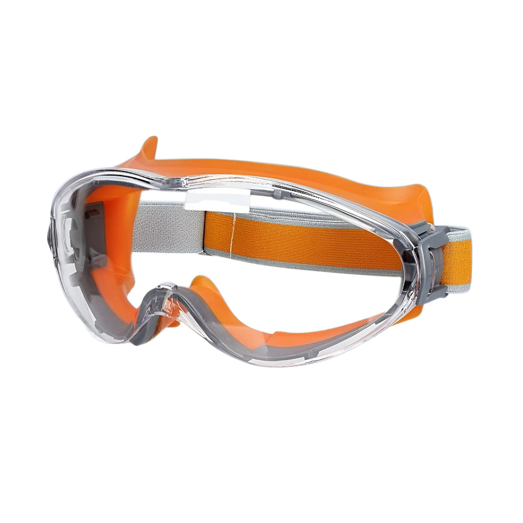 Safety Glasses Anti Fog Protective Eyewear, Splash Proof Dust Proof Windproof Goggles  for Work Lab Industrial, Clear Lens Silic