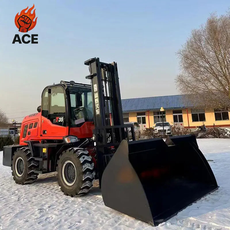 New design 4x4 forklift 3.5 ton free shipping all terrain forklift 5 ton warehouse 3 ton forklift sales with customized