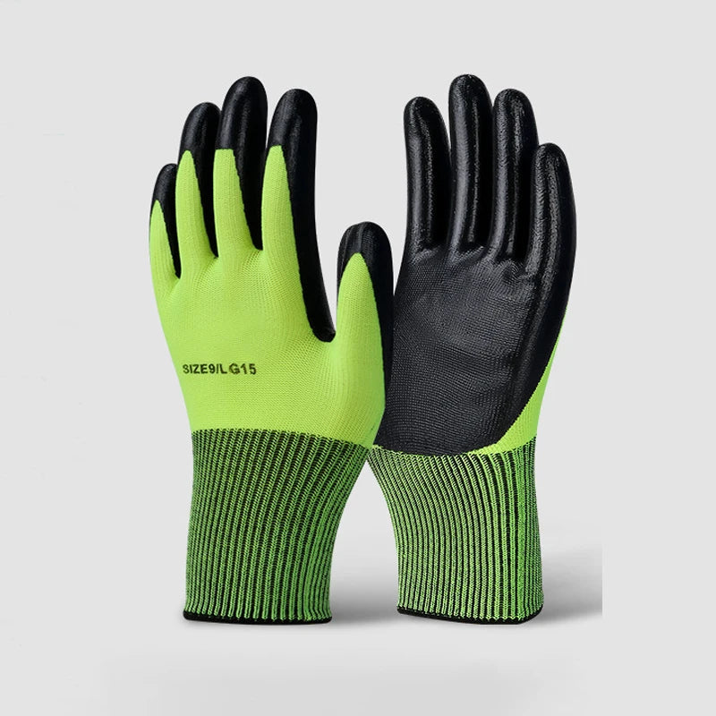 1/3/5/10/12/24 pairs of safety work gloves, used for construction,  transport，warehouse, gardening, and landscape work