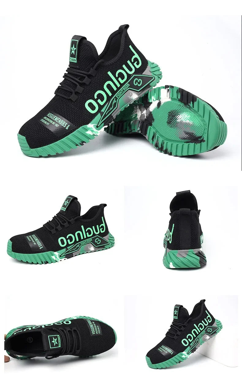 Ankle Boots Safety Shoes with Steel Toe Cap Work Sneakers Men Women Work Shoes Puncture-Proof Work Safety Boots Safety Footwear.
