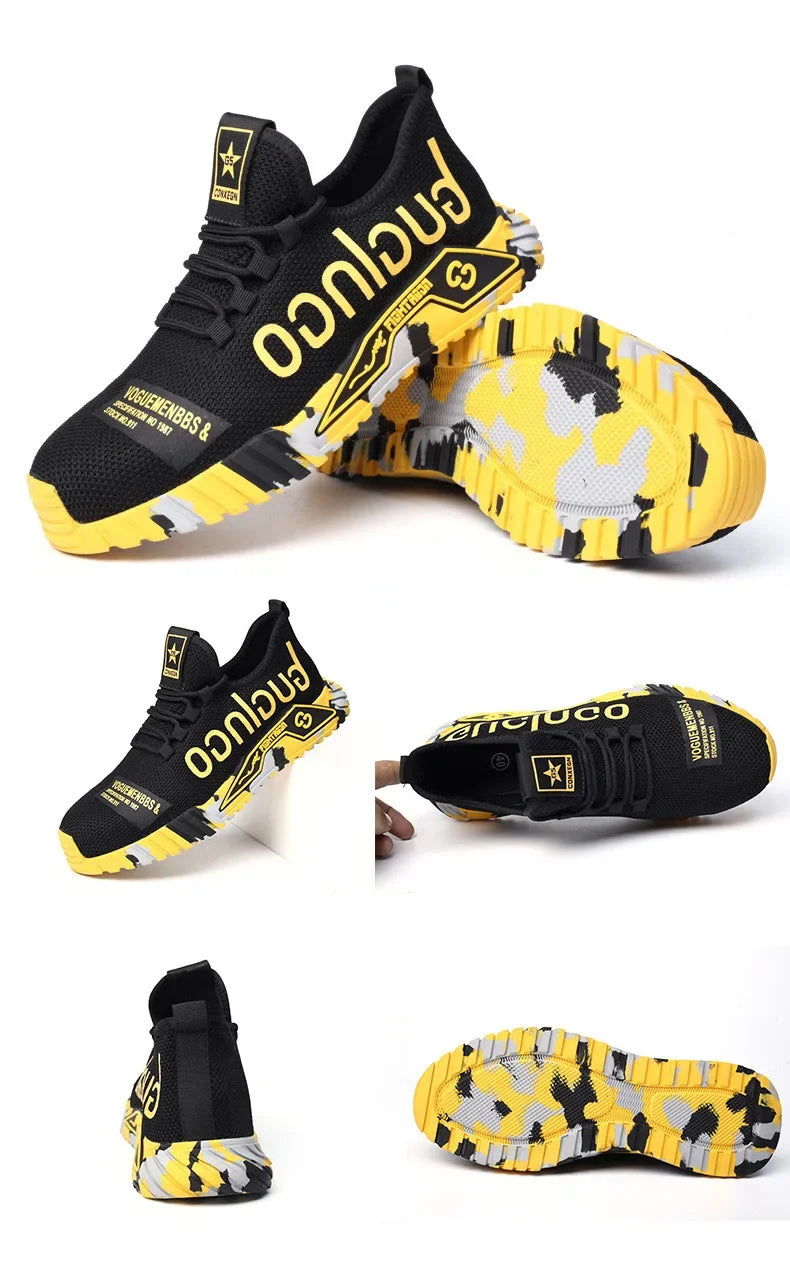 Ankle Boots Safety Shoes with Steel Toe Cap Work Sneakers Men Women Work Shoes Puncture-Proof Work Safety Boots Safety Footwear.