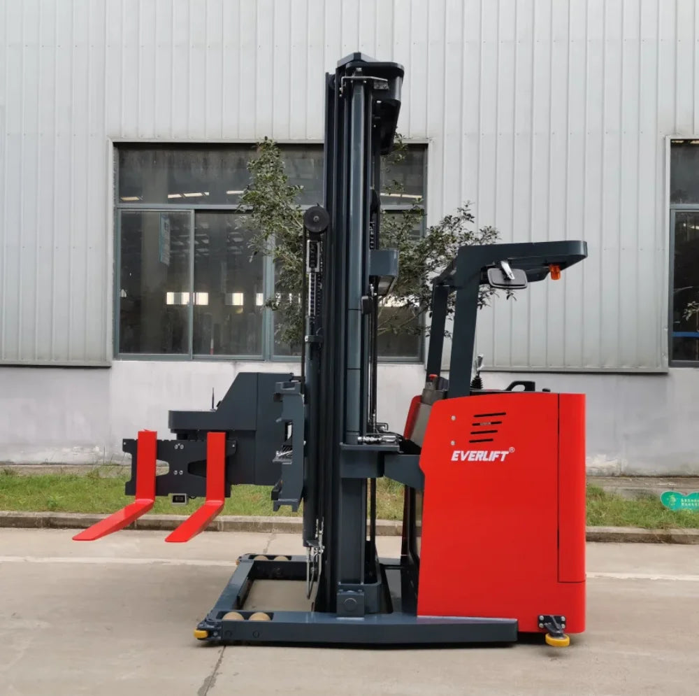 Narrow Aisle Forklift  Electric 3 Way Pallet Stacker 1ton 1.5 Ton VNA Forklift with AGV System Optional Lithium Battery