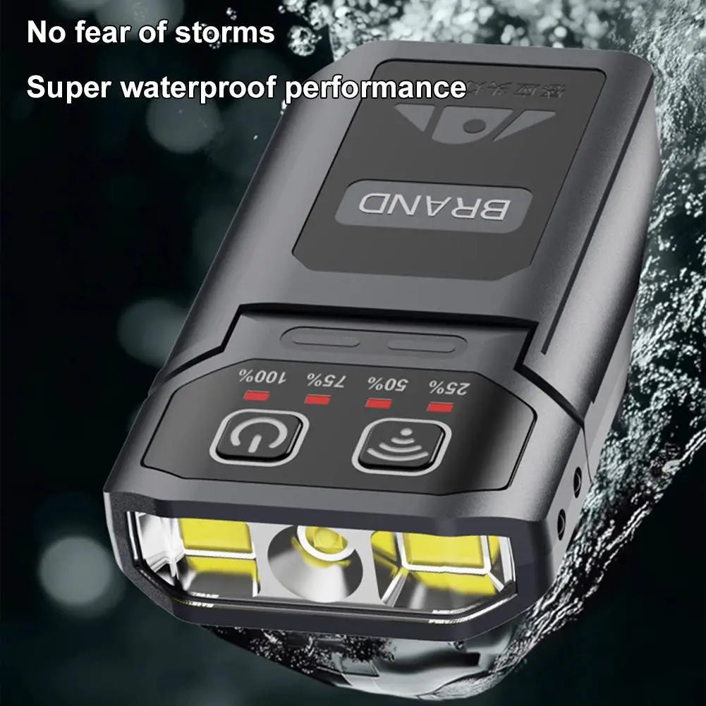 LED Headlamp Clip On Cap Hat Light Head Torch Fishing Camping Lamp USB Rechargeable Head Lamp Portable Lighting Headlight
