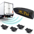 24V Parking Sensor 4 Kit Truck Parktronic Reversing Backup Radar Display For Van Rv Lorry Trailer Detector Voice Beep Alarm Bus