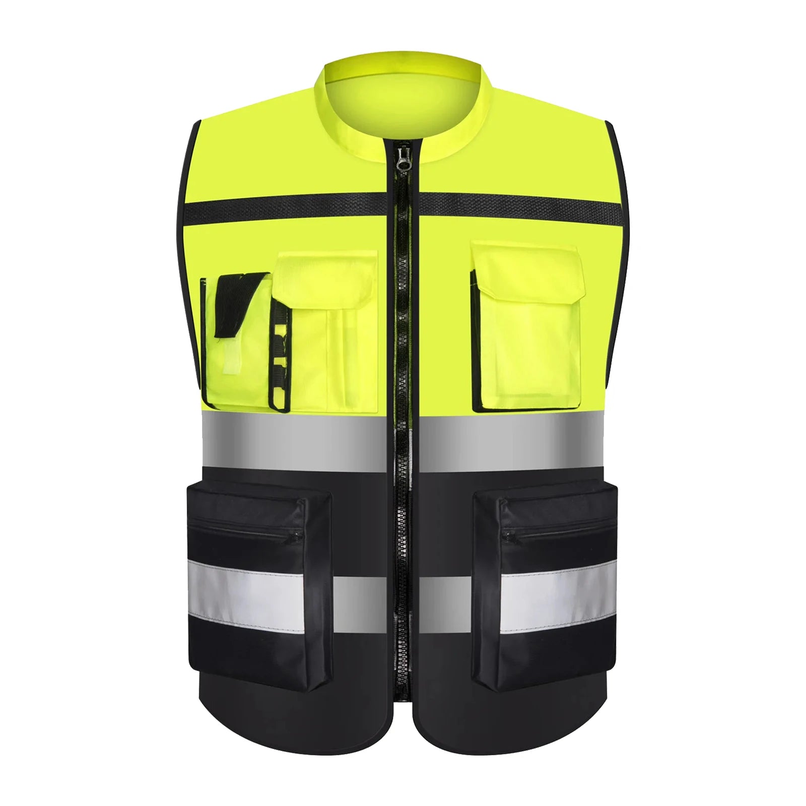 Custom Logo Safety Vest Hi Vis Vest Multi Pocket Construction Workwera ANSI Class 2 Standard Safety Volunteer Uniform