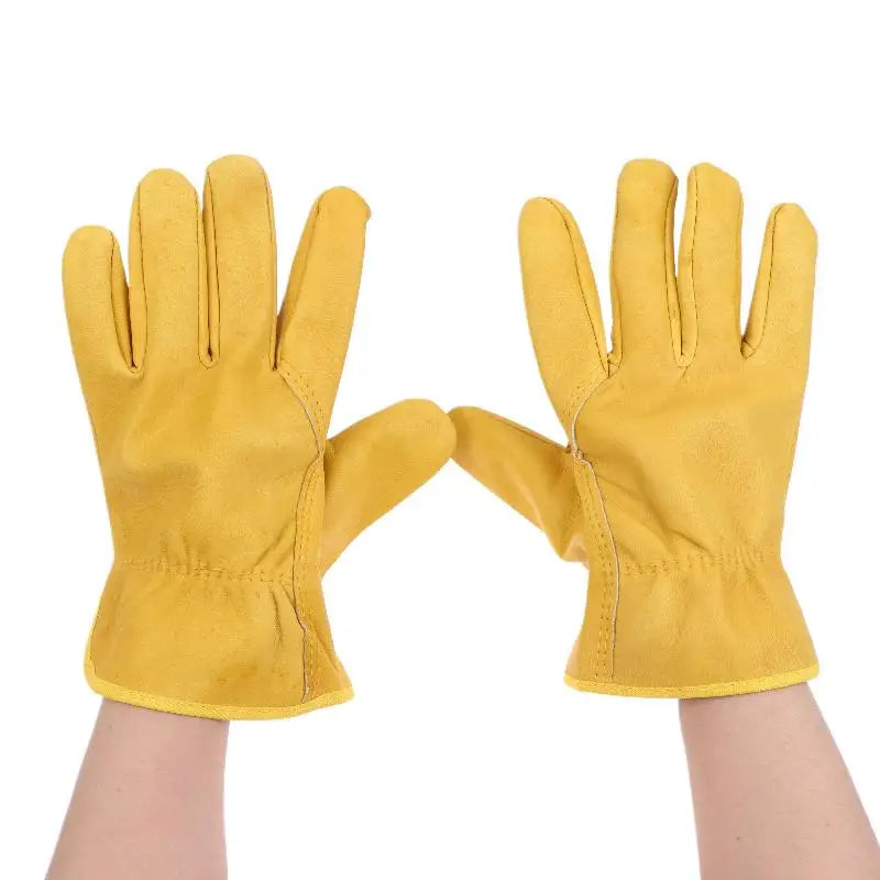 Work Gloves Sheepskin Leather Workers Work Welding Safety Protection Garden Sports Motorcycle Driver Wear-resistant Gloves