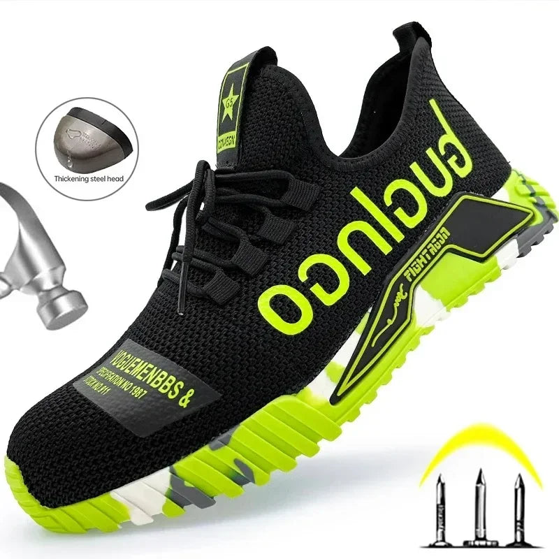 Ankle Boots Safety Shoes with Steel Toe Cap Work Sneakers Men Women Work Shoes Puncture-Proof Work Safety Boots Safety Footwear.