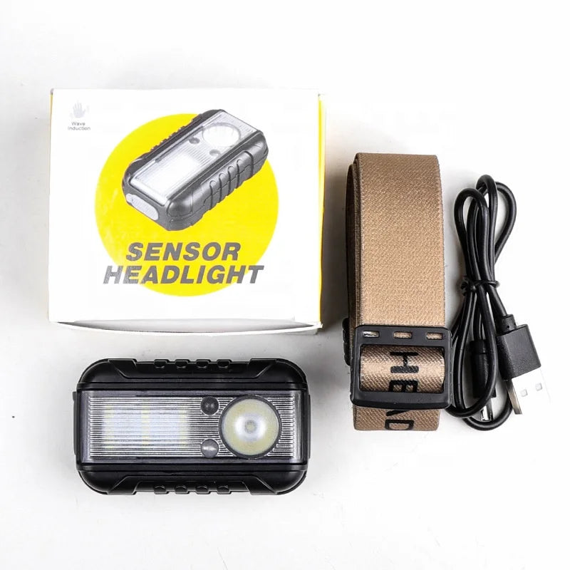 Lighting  LED Rechargeable Headlamp High Lumen Bright Head Lamp  White Red Light  Waterproof Forehead Flashlight