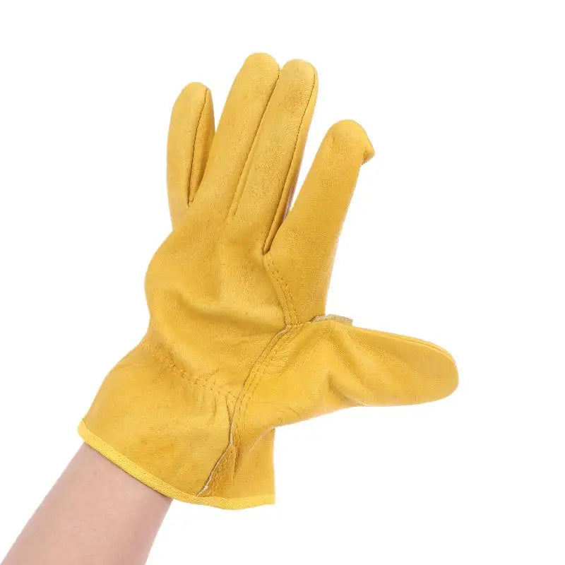 Work Gloves Sheepskin Leather Workers Work Welding Safety Protection Garden Sports Motorcycle Driver Wear-resistant Gloves
