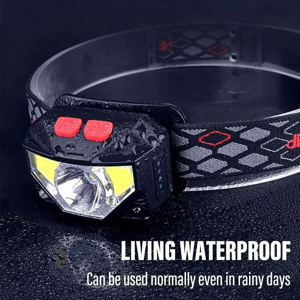 Powerful 5 LED Headlamp USB Rechargeable Headlamp Fishing Head Flashlight Waterproof Hunting Camping Outdoor Run Hiking Light