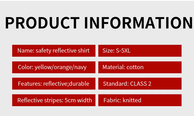 Hi Vis Shirt for Men Long Sleeve Cotton Work Shirt Pockets Safety Reflective Working Shirt High Visibility Workwear